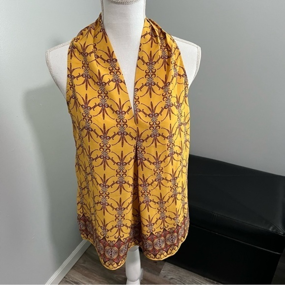 Max Studio NWT XS Tunic Mustard Paisley Print